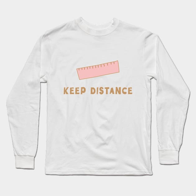 Keep distance back to school Long Sleeve T-Shirt by abed